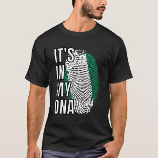 Camiseta Nigeria está en mi huella digital de la bandera de