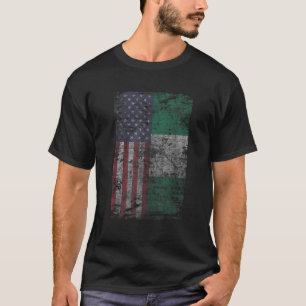 Camiseta Nigeria Estados Unidos Bandera curiosa viajante re