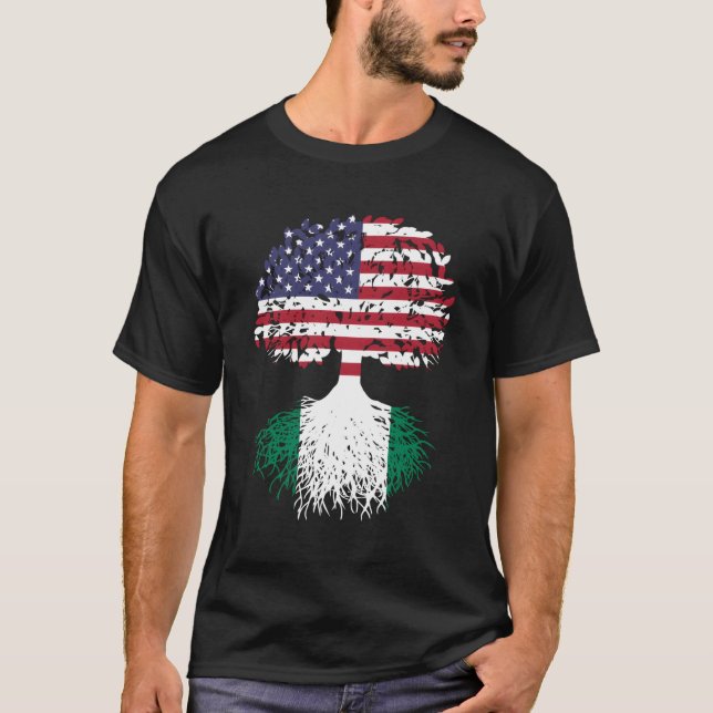 Camiseta Nigeria: Raíces: Regalo de árbol del patrimonio na (Anverso)