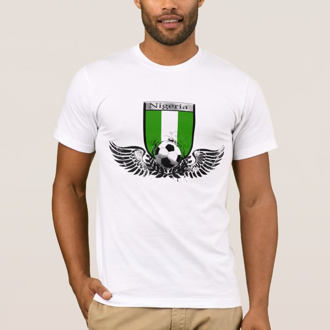 Camiseta Nigeria se fue volando el escudo del emblema del (Anverso)