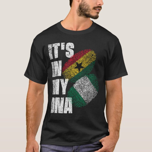 Camiseta Nigeria Y Ghana mezclan patrimonio de ADN (Anverso)