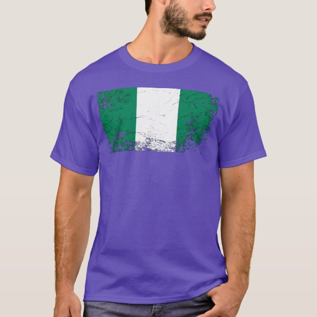 Camiseta Nigerian National Flag Vintage retro (Anverso)