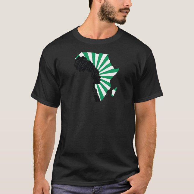 Camiseta Nigerianas Nigeria Bandera África Mapa étnico suyo (Anverso)