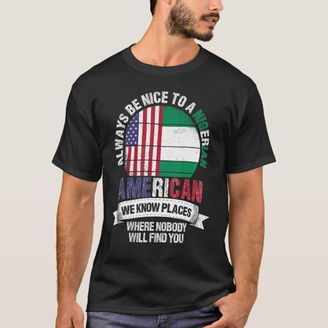 Camiseta Nigeriano-norteamericano conocemos lugares donde N (Anverso)