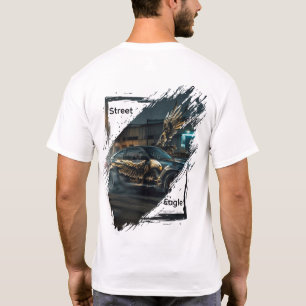 Camiseta Night Drive Street Eagle   Arte de Auto y