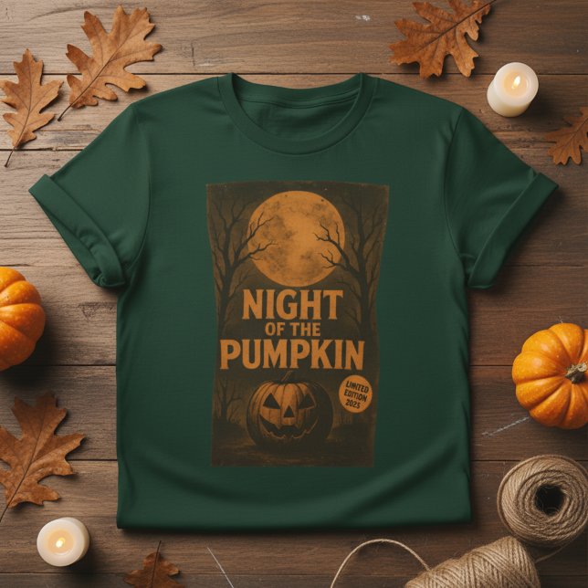 Camiseta Night of the Pumpkin Retro Horror Movie Poster (Subido por el creador)