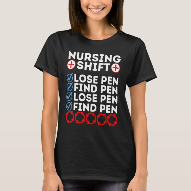 Camiseta Night Shift Nurse Day Quote Nursing Week Shifting  (Anverso)