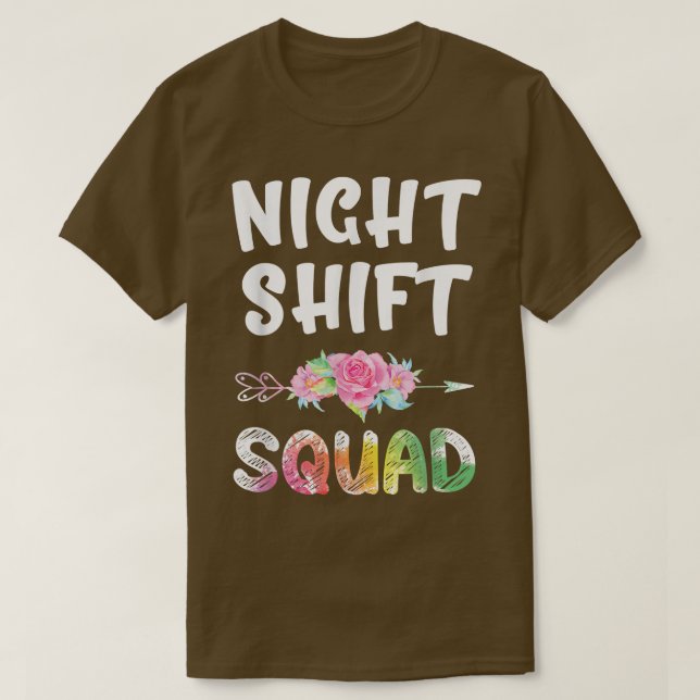 Camiseta Night Shift SquadNight Shift Matching Nurse  (Diseño del anverso)