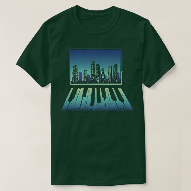 Camiseta Night Skyline Piano346 (Diseño del anverso)
