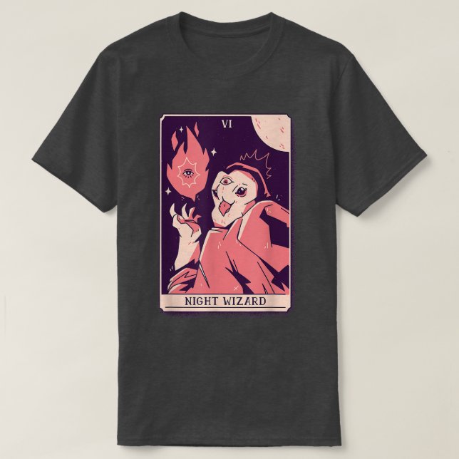 Camiseta Night Wizard Tarot  (Diseño del anverso)
