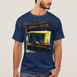 Camiseta Nighthawks at the Waffle House Retro Parody Art gi