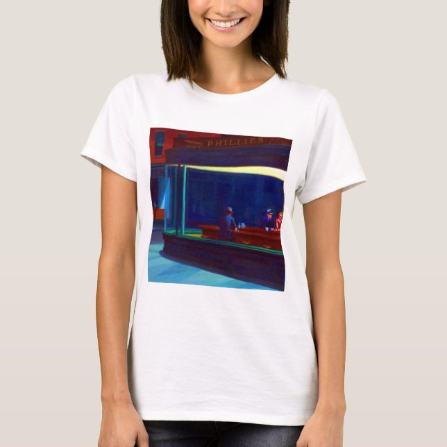 Camiseta Nighthawks de Edward Hopper (Anverso)