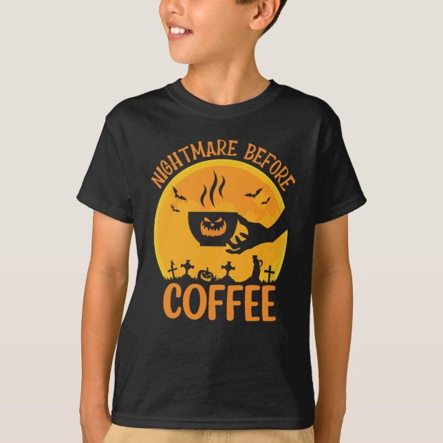 Camiseta Nightmare before Coffee (Anverso)