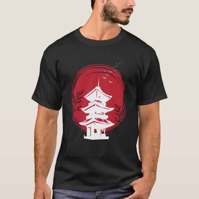 Camiseta Nihon Temple Japan and Japanese (Anverso)