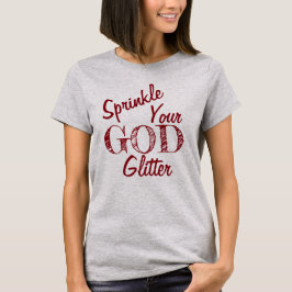 Camiseta "Nikki" Espolvorea tu Dios Purpurina VINO Original