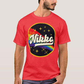 Camiseta Nikko Arcoiris al estilo vintage espacial
