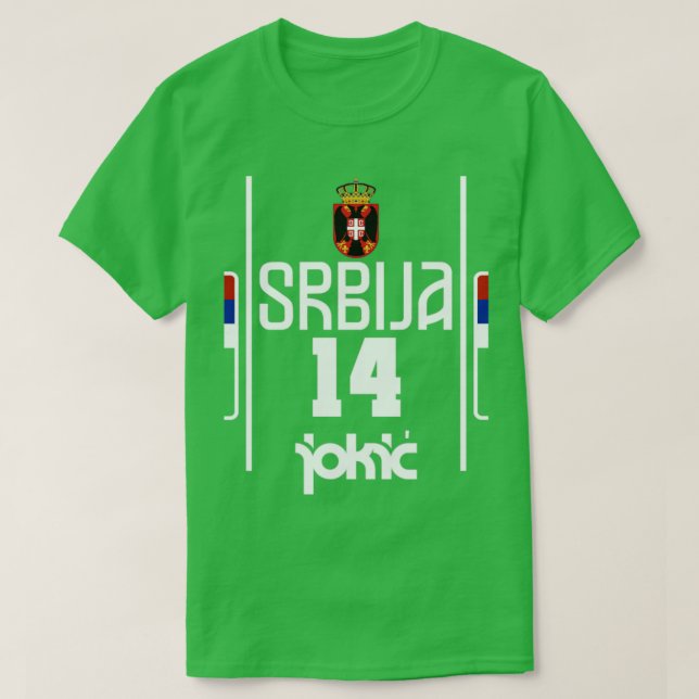 Camiseta Nikola Jokic Retro Serbia Fan Art (Diseño del anverso)