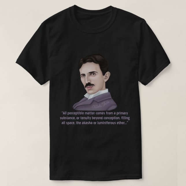 Camiseta Nikola Tesla (Diseño del anverso)