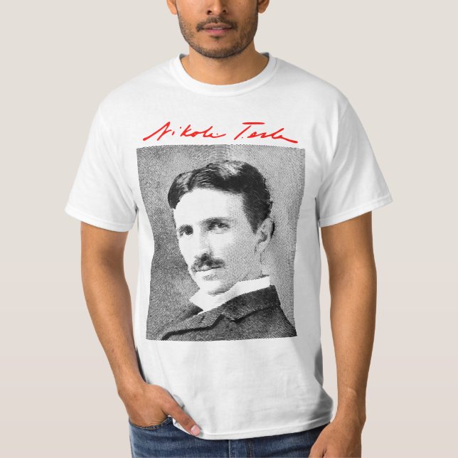 Camiseta Nikola Tesla grande (Anverso)