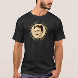 Camiseta Nikola Tesla - Hombre sin tiempo - Oro viejo - ZZ