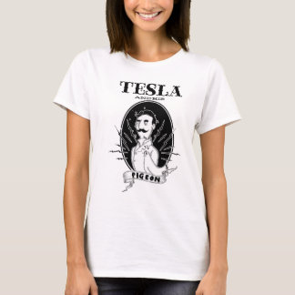 Camiseta Nikola Tesla y su paloma