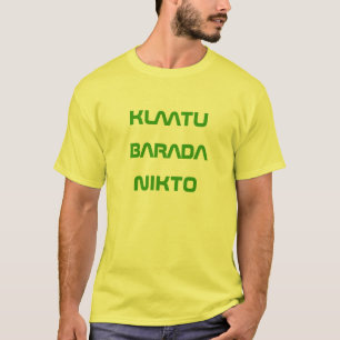 Camiseta nikto del barada del klaatu