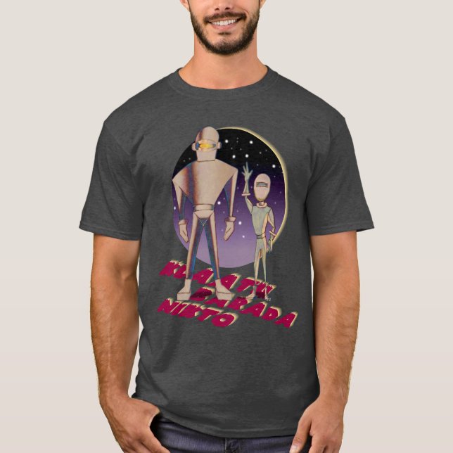 Camiseta nikto del barada del klaatuwi (Anverso)