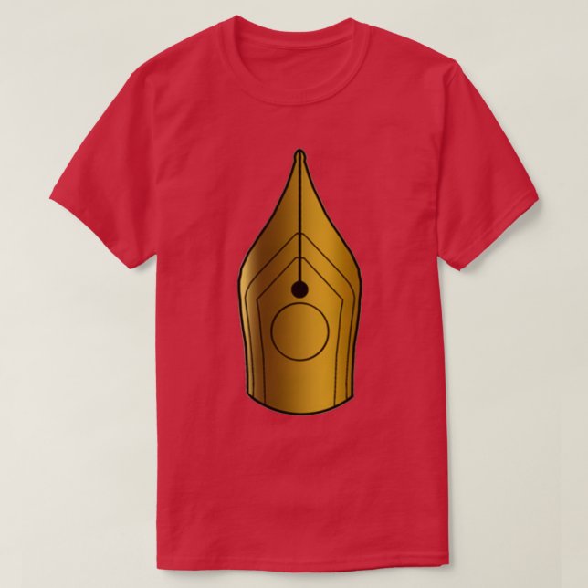 Camiseta Nilo de pluma de oro minimalista (Diseño del anverso)