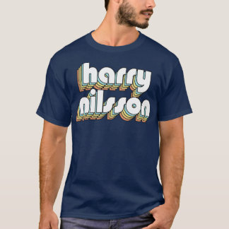 Camiseta Nilsson retro estilo arcoiris tipográfico estilo d