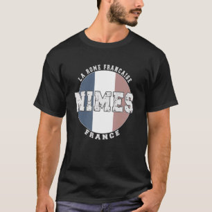 Camiseta Nimes France, bandera francesa vintage