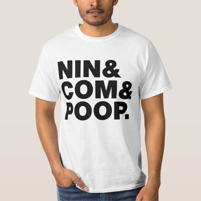 CAMISETA NIN & COM & POOP. (Anverso)