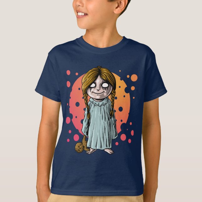 Camiseta Niña asusta (Anverso)