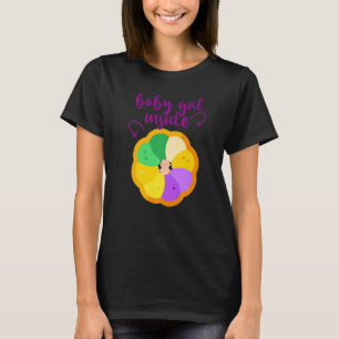 Camiseta Niña bebé dentro del King Cake Baby Gender revelar