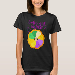 Camiseta Niña bebé dentro del King Cake Baby Género revelar