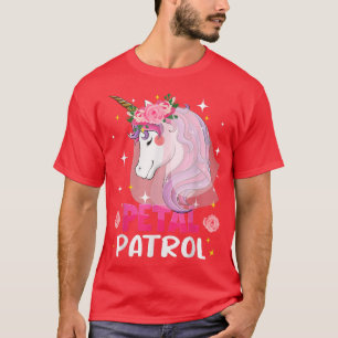 Camiseta Niña Boda de Flores Unicornio Chica de Patrulla de