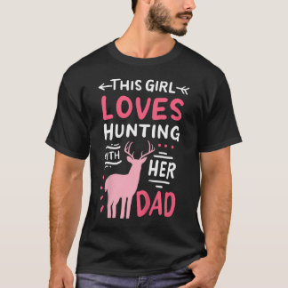 Camiseta Niña Cazadora Con Su Padre Día del Padre