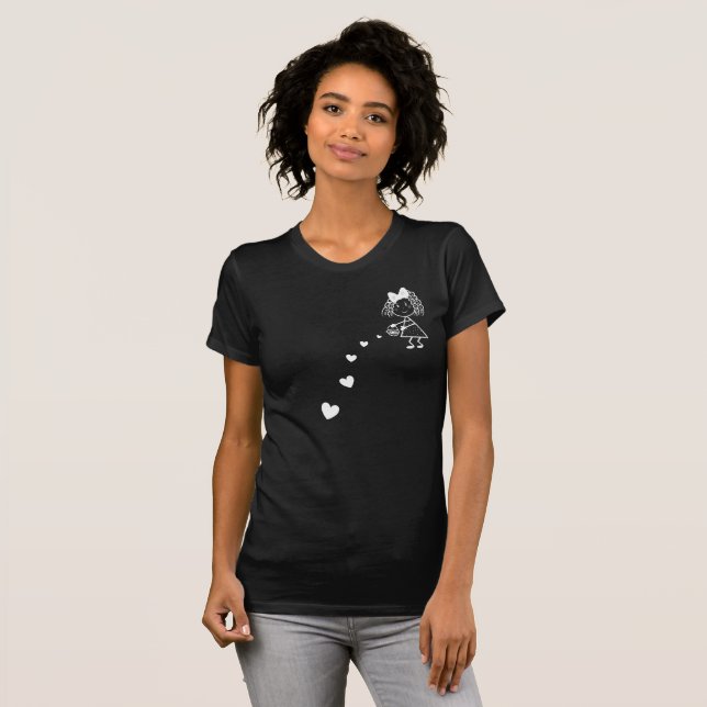 Camiseta Niña con corazones (Anverso completo)
