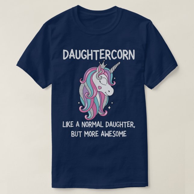 Camiseta Niña con disfraz unicornio (Diseño del anverso)