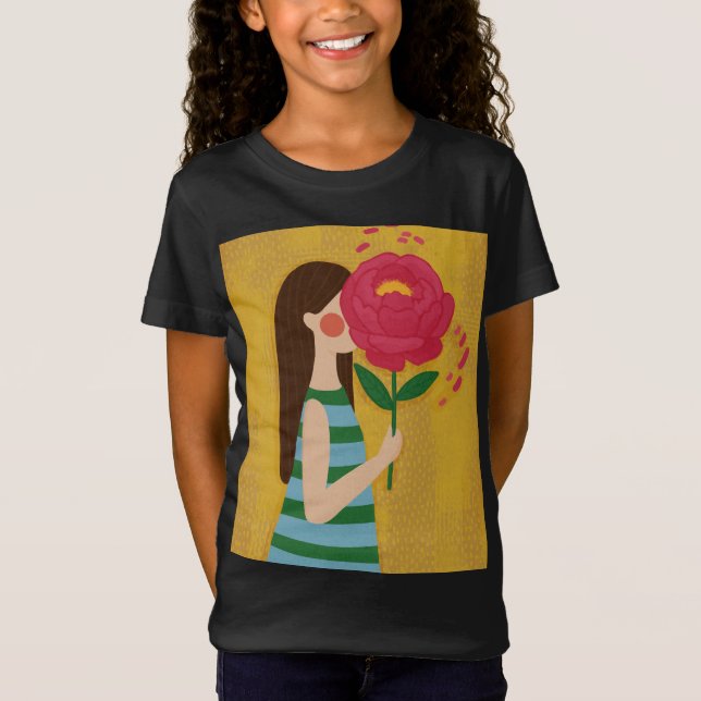 Camiseta niña con flores (Anverso)