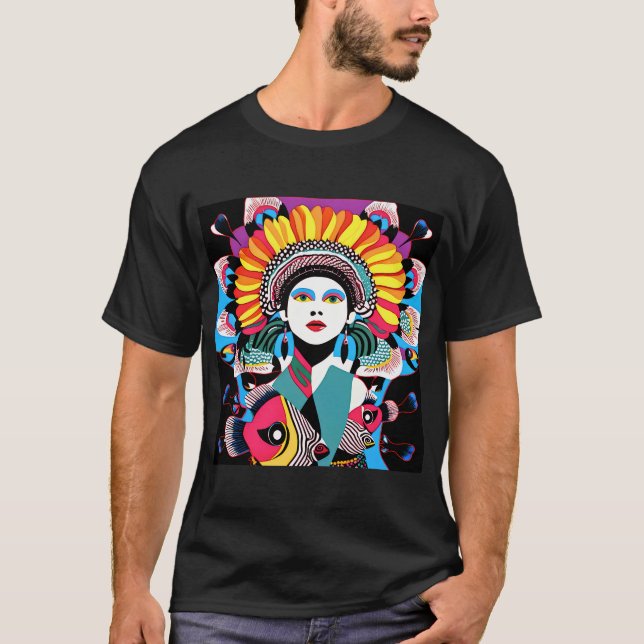 Camiseta niña con pez colorido (Anverso)