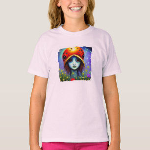 Camiseta Niña con sombrero de mariquita