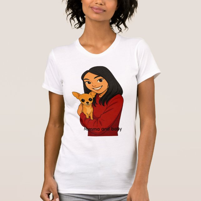 Camiseta Niña con su perrito (Anverso)