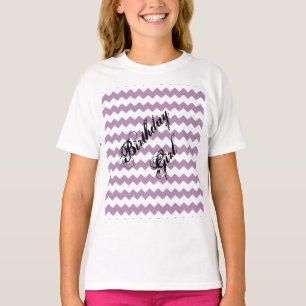 Camiseta Niña Cumpleañera Violeta Africana Chevron