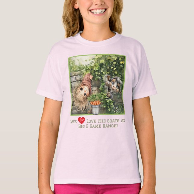 Camiseta Niña Curiosa y Cabra Curiosa (Anverso)