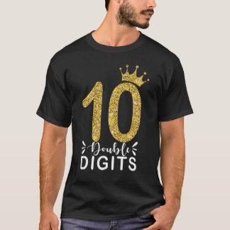 Camiseta Niña de 10 años Doble dígito Cumpleaños 10º cro