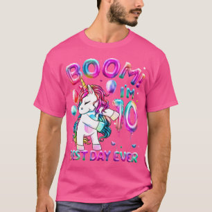 Camiseta Niña de 10 años unicornio usando hilo dental Cumpl