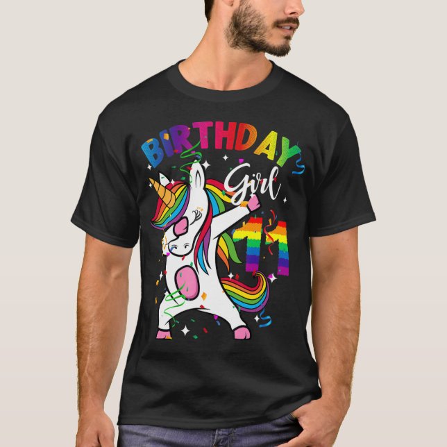 Camiseta Niña de 11 años regalo de cumpleaños Dabbing Unico (Anverso)