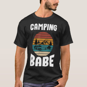 Camiseta Niña de camping, mujer acampada, camping, campamen