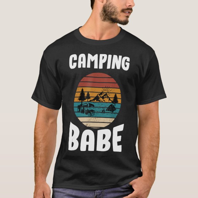 Camiseta Niña de camping, mujer acampada, camping, campamen (Anverso)
