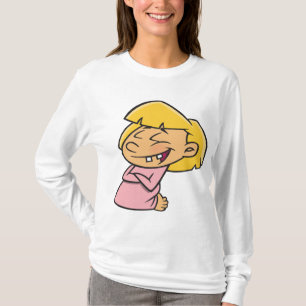 Camiseta Niña de dibujos animados feliz riendo